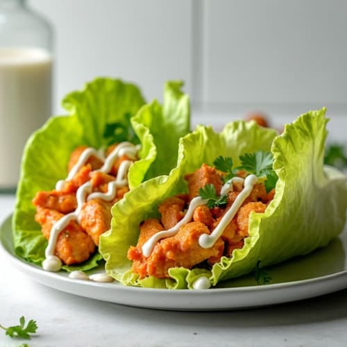 Spicy Buffalo Ranch Chicken Lettuce Wrap