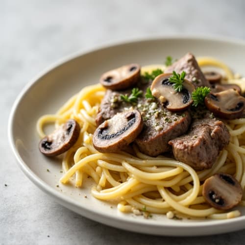 Creamy Greek Yogurt Beef Stroganoff with Mushrooms