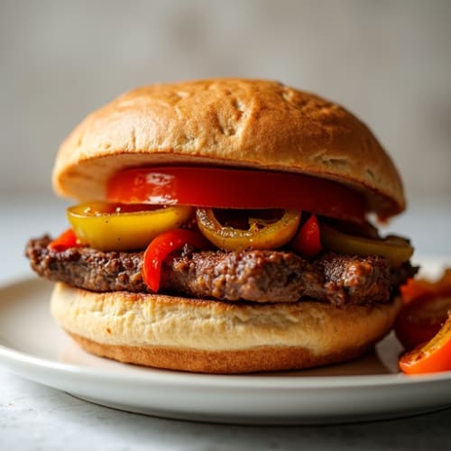 Lean Sirloin Philly with Bell Peppers and Onions