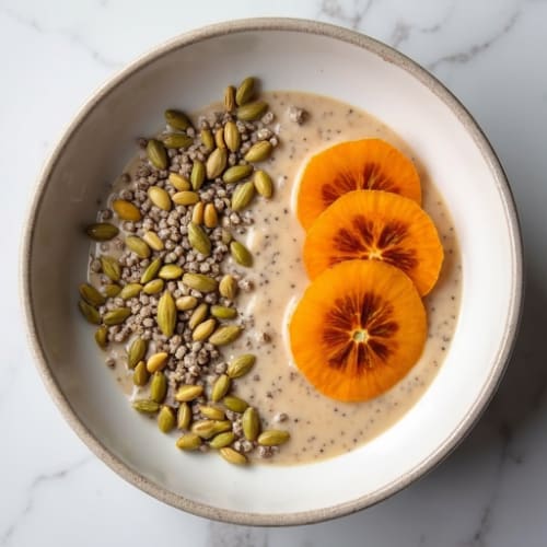 Protein Chia Pudding with Pumpkin Seeds and Hemp Hearts