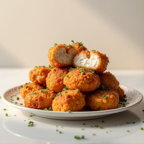 Crispy Chicken Bites with Protein Cookie
