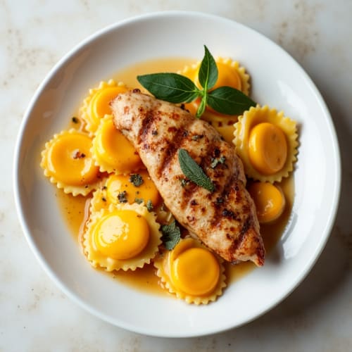 Protein-Packed Butternut Squash Ravioli with Sage Brown Butter