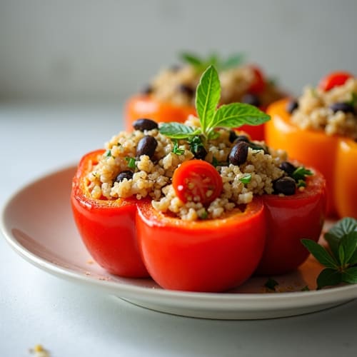 Protein-Packed Turkey and Quinoa Stuffed Bell Peppers
