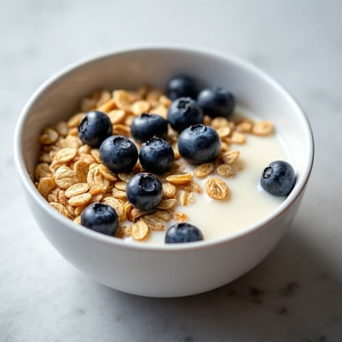 Cottage Cheese Bowl with Sunflower Seeds and Blueberries