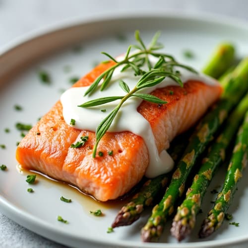 Seared Salmon with Roasted Asparagus