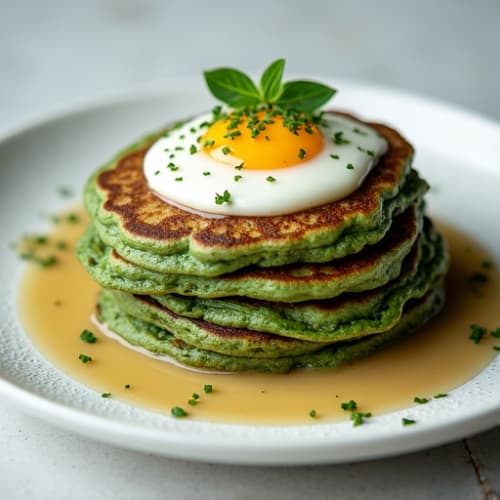 Protein-Packed Green Spinach Oat Pancakes