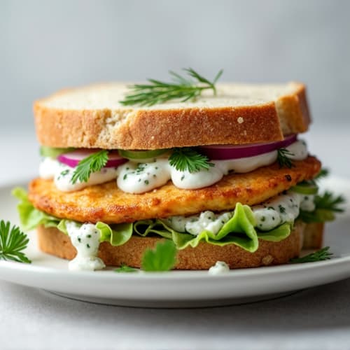 Herb-Roasted Chicken and Greek Yogurt Salad Sandwich