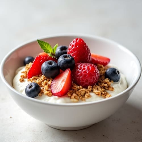 Greek Yogurt with Mixed Berries and Protein Granola