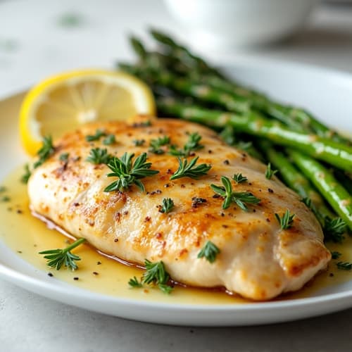 Lemon Herb Chicken Breast with Roasted Asparagus