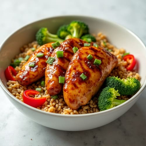 Sticky Ginger-Garlic Teriyaki Chicken Bowl