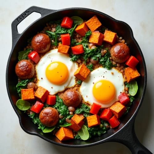 Protein-Packed Sweet Potato Hash Breakfast Skillet