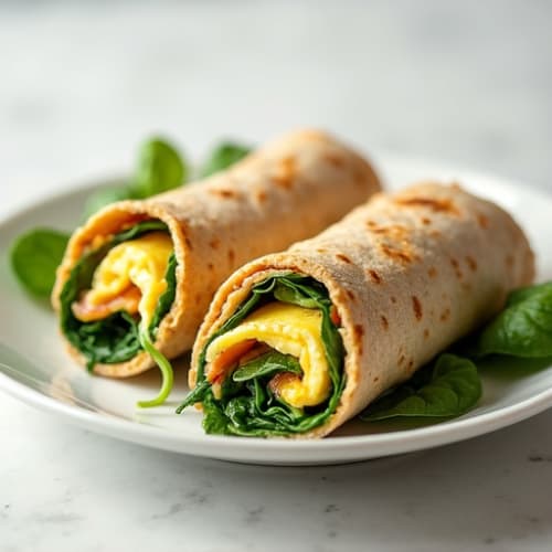 Turkey and Egg White Roll Ups with Spinach