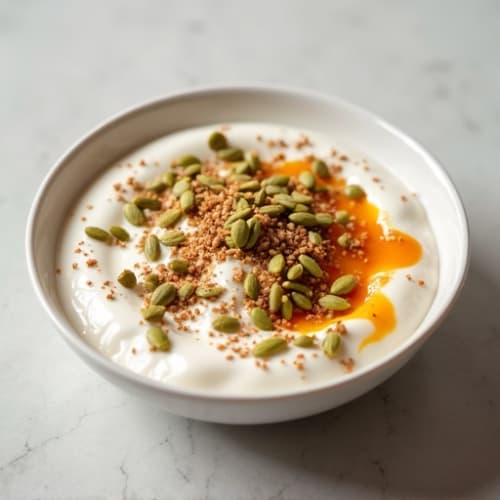 Greek Yogurt with Pumpkin Seeds and Hemp Hearts