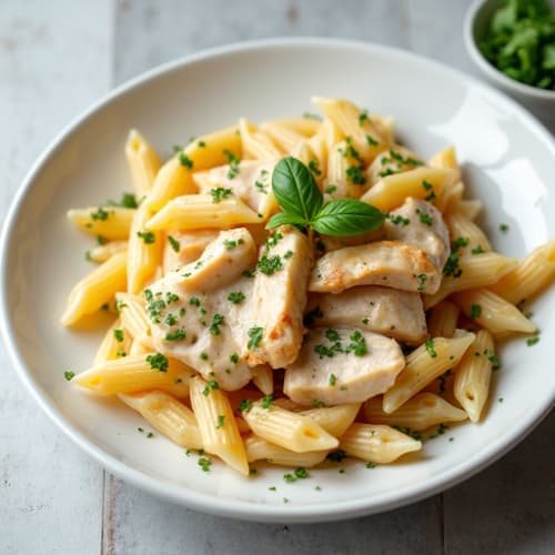 Creamy Lemon Garlic Chicken Pasta with Fresh Herbs