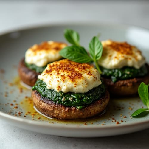 Spinach and Ricotta Stuffed Portobello Mushrooms