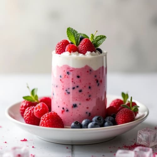 Fresh Berry-Mint Protein Ice