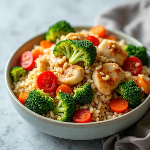 Cauliflower Rice Chicken Stir-Fry