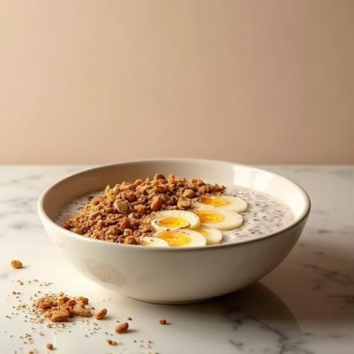 Creamy Vanilla-Almond Chia Seed Breakfast Bowl