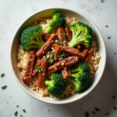 Savory Stir-Fried Beef and Broccoli Rice Bowl