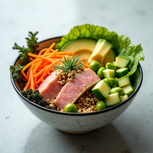 Fresh Veggie and Tuna Roll Bowl