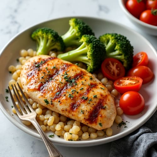 Crispy One-Skillet Herb Chicken with Roasted Vegetables