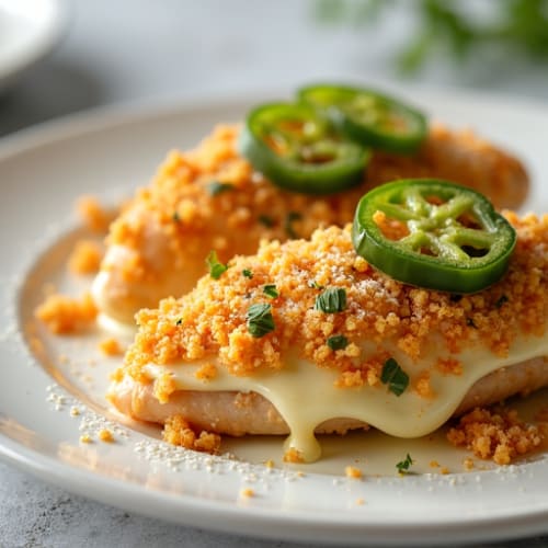 Baked Jalapeño Popper Chicken with Crispy Topping