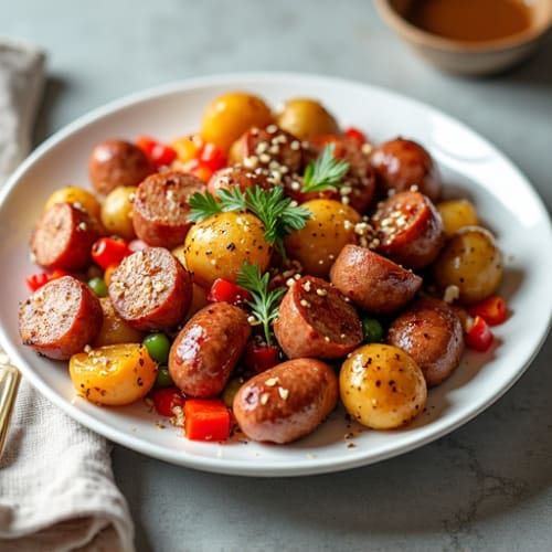 Sheet Pan Italian Sausage and Roasted Potato Medley