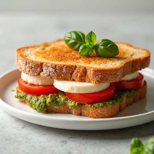 Fresh Mozzarella and Tomato Pesto Melt