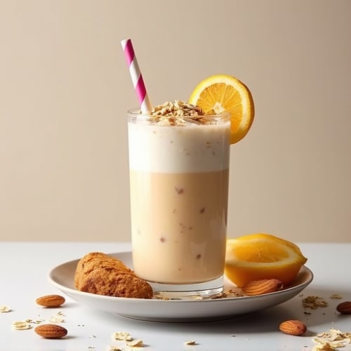 Protein Shake with Almond Butter and Oats