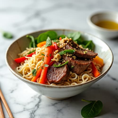 Ginger-Lemongrass Beef Noodle Bowl