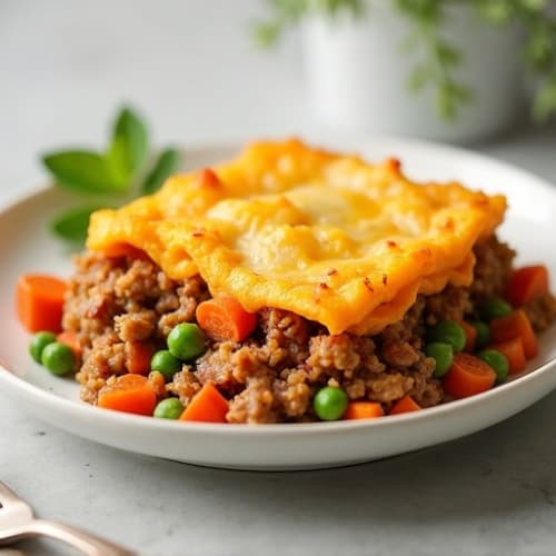 Hearty Lean Ground Turkey Shepherd's Pie with Creamy Sweet Potato Topping