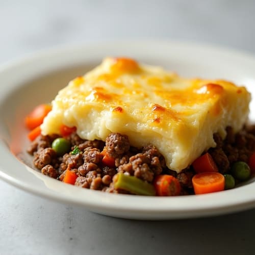 Savory Lean Ground Beef and Vegetable Shepherd's Pie with Creamy Potato ...