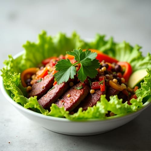 Sizzling Lime-Garlic Steak Fajita Bowl