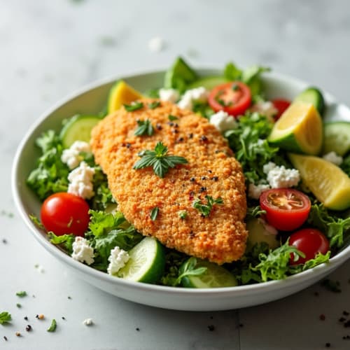 Crispy Chicken Cobb Salad with Fresh Herbs