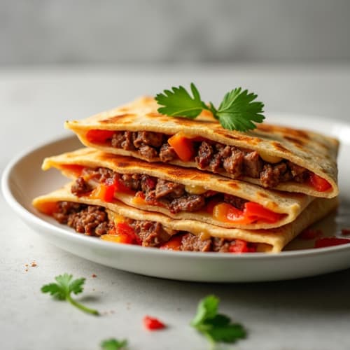 Spicy Steak and Bell Pepper Quesadillas