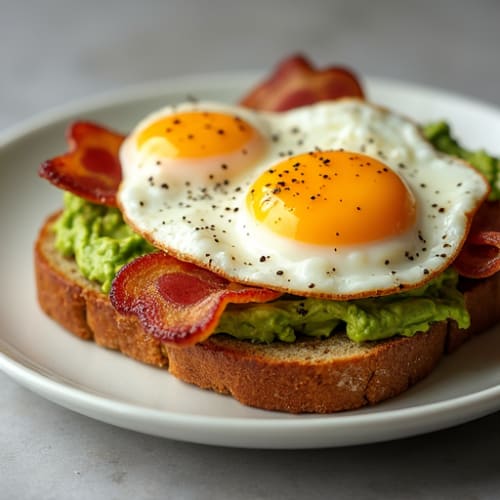 Smashed Avocado Toast with Jammy Eggs