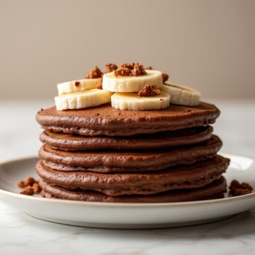Protein-Packed Chocolate Oat Blender Pancakes