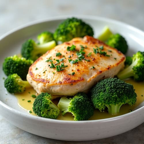 Seared Turkey Breast with Roasted Broccoli