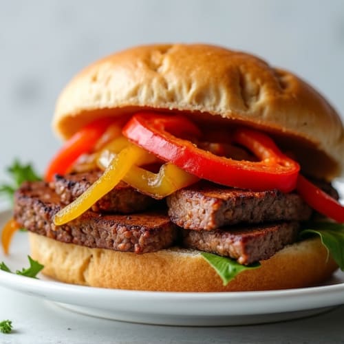 Lean Sirloin Philly with Bell Peppers and Onions