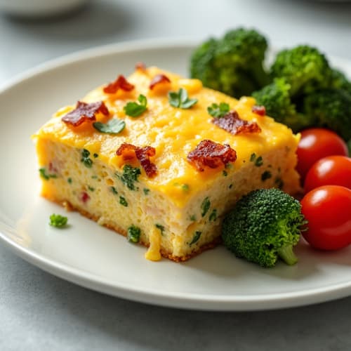 Cheesy Turkey and Broccoli Egg Bake