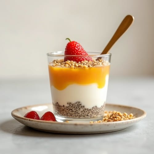Greek Yogurt with Protein Powder and Chia Seeds