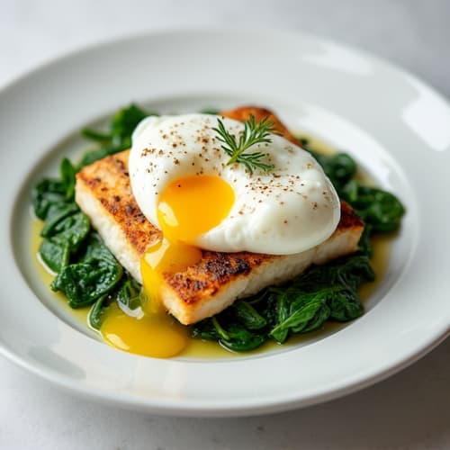 Pan Seared Fish with Steamed Greens