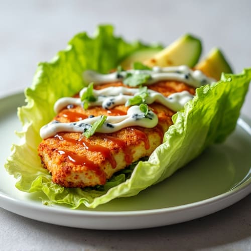 Crispy Buffalo Chicken Lettuce Wrap