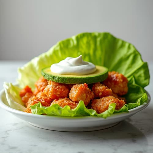 Crispy Buffalo Chicken Lettuce Wrap