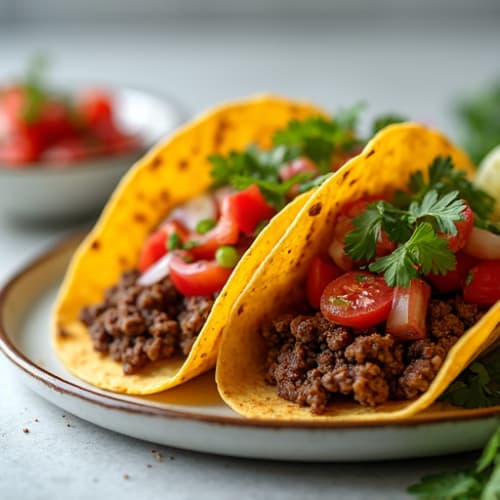Spice-Rubbed Skillet Beef Tacos with Fresh Salsa