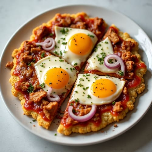 BBQ Pulled Chicken Cauliflower Crust Pizza