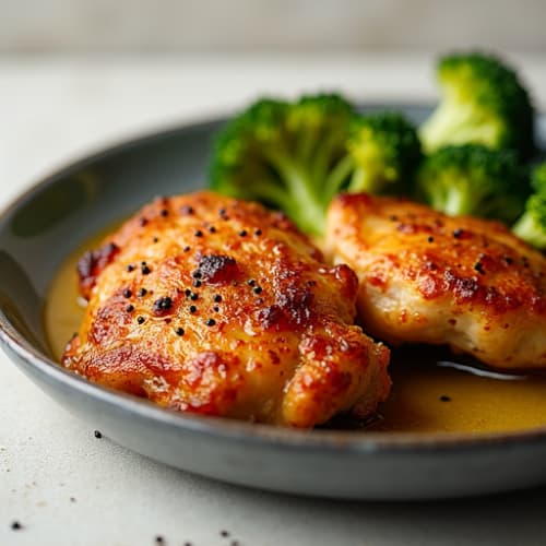 Crispy Honey Garlic Pan-Seared Chicken Thighs