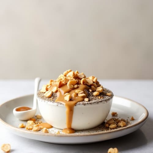 Greek Yogurt with Chia Seeds and Almond Butter