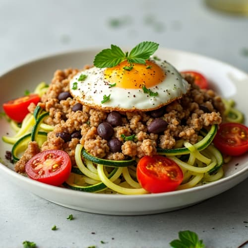 Protein-Packed Turkey and Zucchini Noodle Skillet