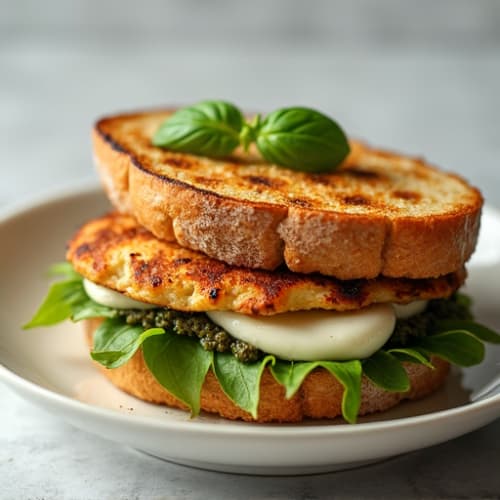Pesto-Mozzarella Grilled Chicken Sandwich